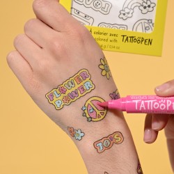 Plantilla de tatuajes temporales - 70's