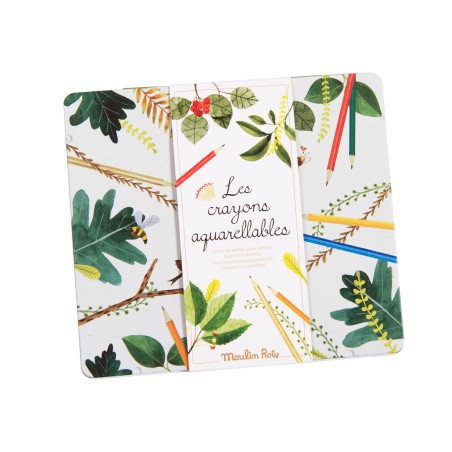 Caja 24 lápices acuarelables - El jardín de Moulin