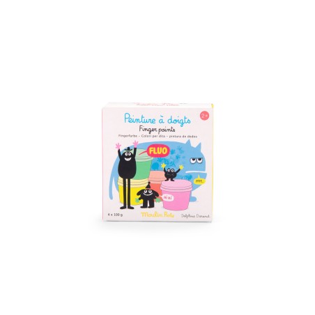 Pintura fluorescente 4 botes -  Schmouks Moulin Roty