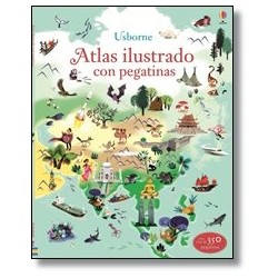 Atlas ilustrado con pegatinas