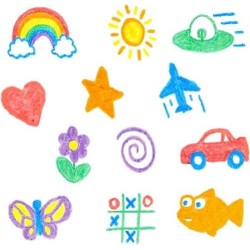 Crayons para baño 6 colores