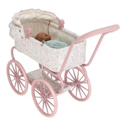 Carrito muñecas metal flores  - Little Dutch