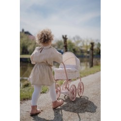 Carrito muñecas metal flores  - Little Dutch