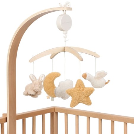Móvil musical madera newborn natural  - Little Dutch