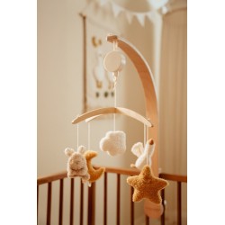 Móvil musical madera newborn natural  - Little Dutch