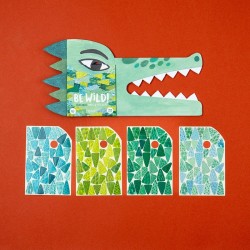 Máscara y pegatinas - Be Wild! Crocodile