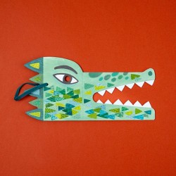 Máscara y pegatinas - Be Wild! Crocodile