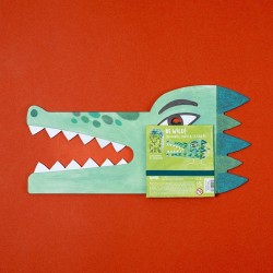 Máscara y pegatinas - Be Wild! Crocodile
