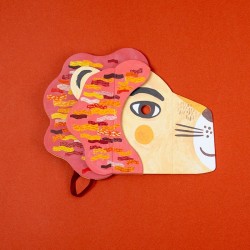 Máscara y pegatinas - Be Wild! Lion