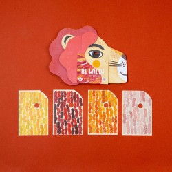 Máscara y pegatinas - Be Wild! Lion