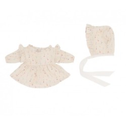 Muñeco Helena con Vestido y Gorrito - White Flowers