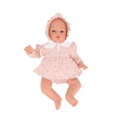 Muñeco Helena con Vestido y Gorrito - Pink Flowers