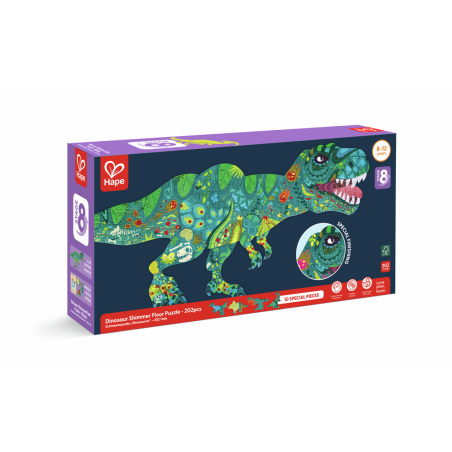 Puzzle de Suelo Brillante - Dinosaurio -200 piezas