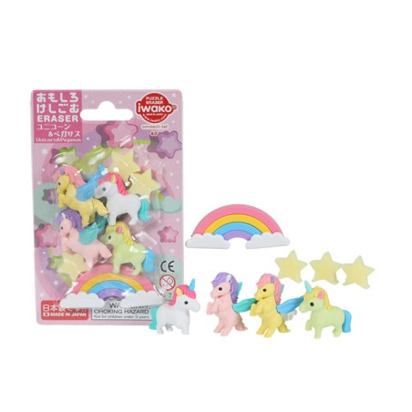 Set de gomas Unicornio y Pegaso - Iwako