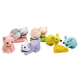Set de gomas Gato y Ratón - Iwako