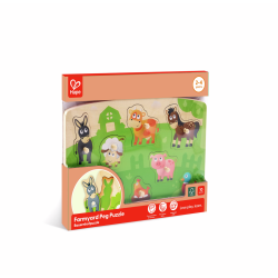 Puzzle de la granja con pinzas