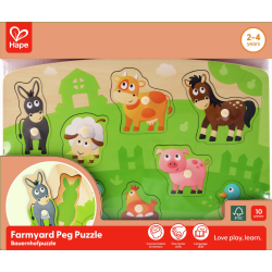 Puzzle de la granja con pinzas