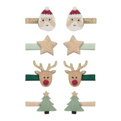 Mini pinza clips de pelo Santa & Rudolph - Mimi & Lula