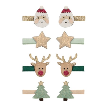 Mini pinza clips de pelo Santa & Rudolph - Mimi & Lula