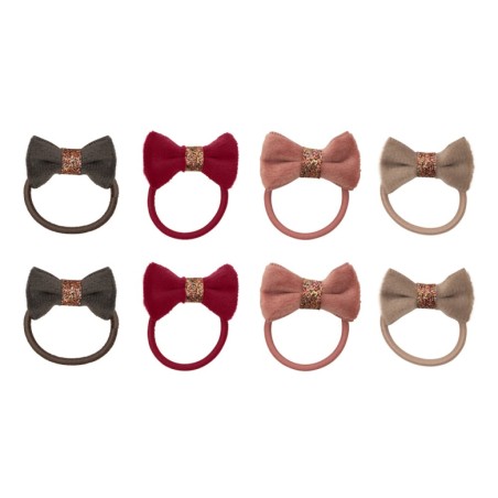 Mini gomas de pelo Christmas Velvet Bow - Mimi & Lula