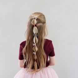 Mini gomas de pelo Christmas Velvet Bow - Mimi & Lula