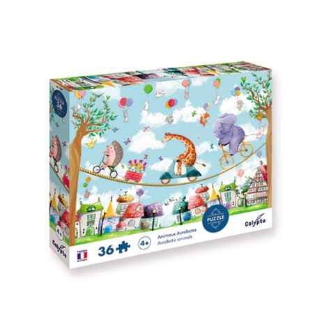 Puzzle Animales acróbatas - 36 piezas