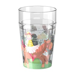 Vaso con Purpurina Princesa y Caballo