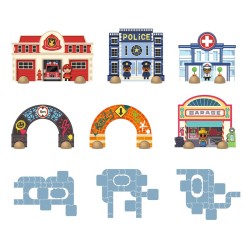 Puzzle Ciudad Gigante Crazy Motors - 33 piezas