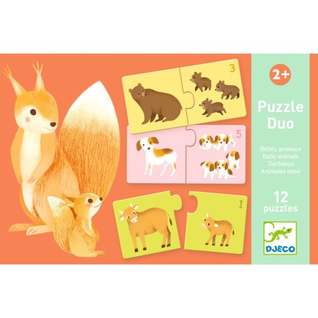 Puzzle dúo Baby animals