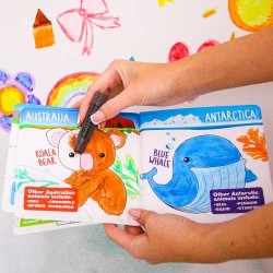 Pinturas baño Baff + set actividades y libro colorear