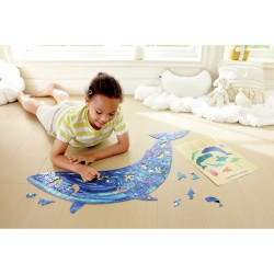 Puzzle de suelo brillante de ballena - 200 piezas