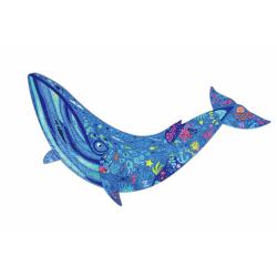 Puzzle de suelo brillante de ballena - 200 piezas