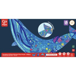 Puzzle de suelo brillante de ballena - 200 piezas