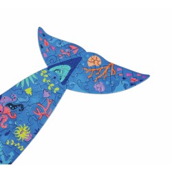 Puzzle de suelo brillante de ballena - 200 piezas