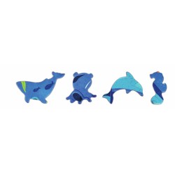 Puzzle de suelo brillante de ballena - 200 piezas