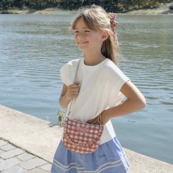 Bolso - Gingham Ruffle Bow