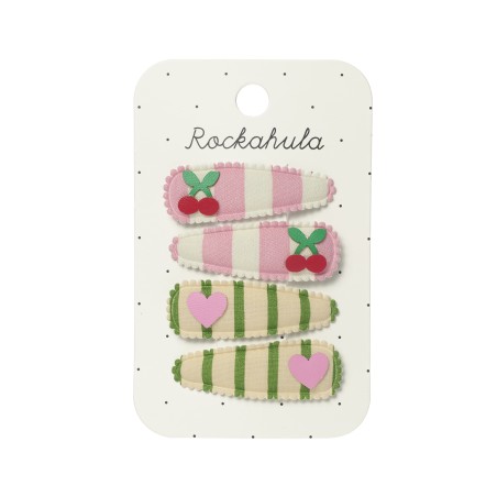 Clips de pelo - Cherry Kiss Fabric