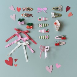 Clips de pelo - Cherry Kiss Fabric