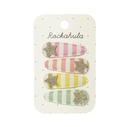 Clips de pelo - Stripy Star Fabric