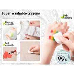Crayones suaves lavables - 12 colores