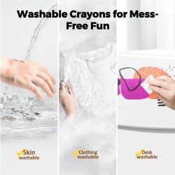 Crayones suaves lavables - 24 colores