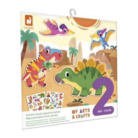 Pegatinas gruesas reposicionables - Dinosaurios