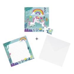 Tarjeta Puzzle Mamá unicornio y su bebé