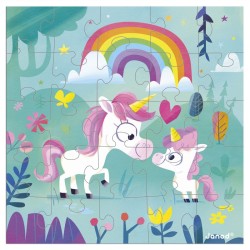 Tarjeta Puzzle Mamá unicornio y su bebé