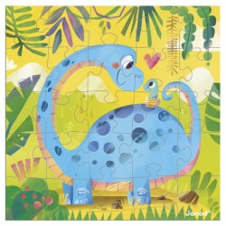 Tarjeta Puzzle Mamá dinosaurio y su bebé