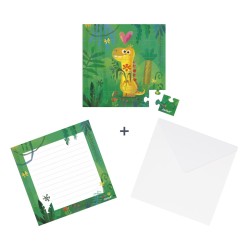 Tarjeta Puzzle Dinosaurio