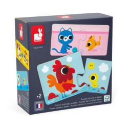 Puzzle duo Padres y bebés animales