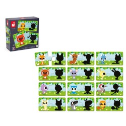 Puzzle duo Los animales y su sombra