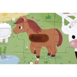 Puzzle táctil de la granja 20 piezas
