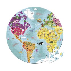 Puzzle ilustrado a dos caras "Planeta azul"  208 piezas.